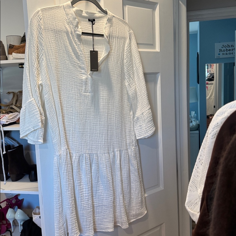 Monrow Ivory Textured Blouse